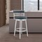 Armen Living Titana 30" Bar Height Swivel Blue Faux Leather and Brushed Stainless Steel Bar Stool 840254335196 - alternate 5